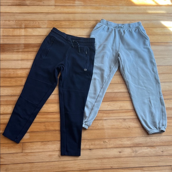 Athleta Girl GAP Fit Sweatpants Lot Blue Girls Size 8 Bundle Lounge Active - Picture 1 of 8